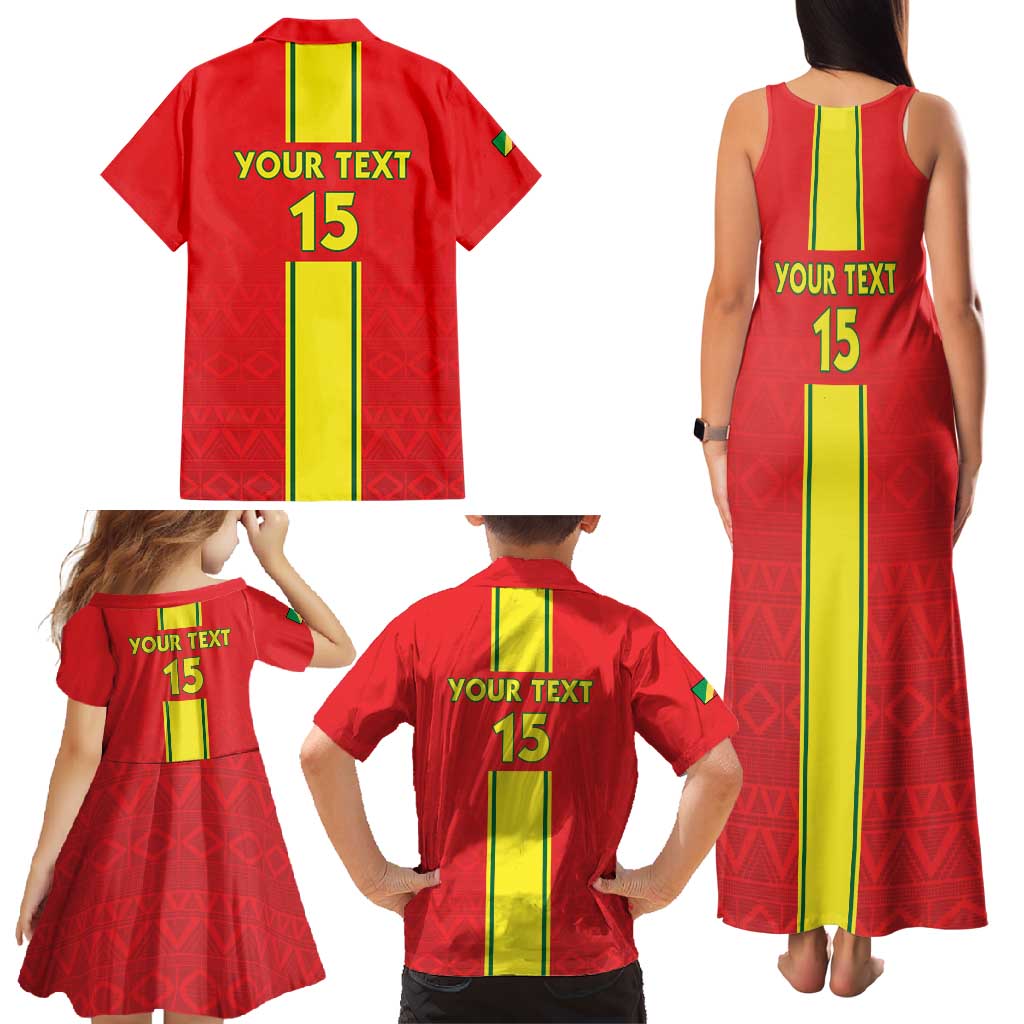 Custom Congo Brazzaville Football Family Matching Tank Maxi Dress and Hawaiian Shirt Go Ba Diabulu ya Mbwaki Red Color - Wonder Print Shop