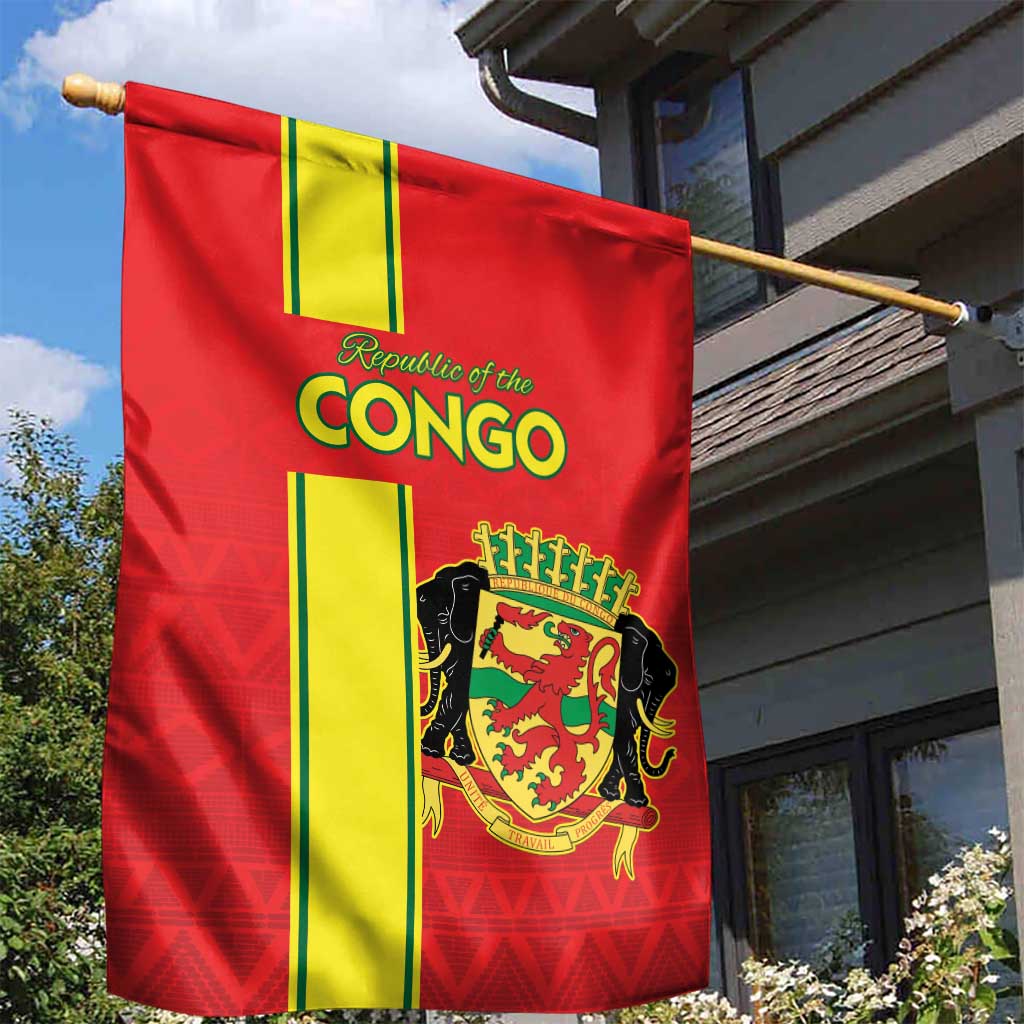 Congo Brazzaville Football Garden Flag Go Ba Diabulu ya Mbwaki Red Color - Wonder Print Shop