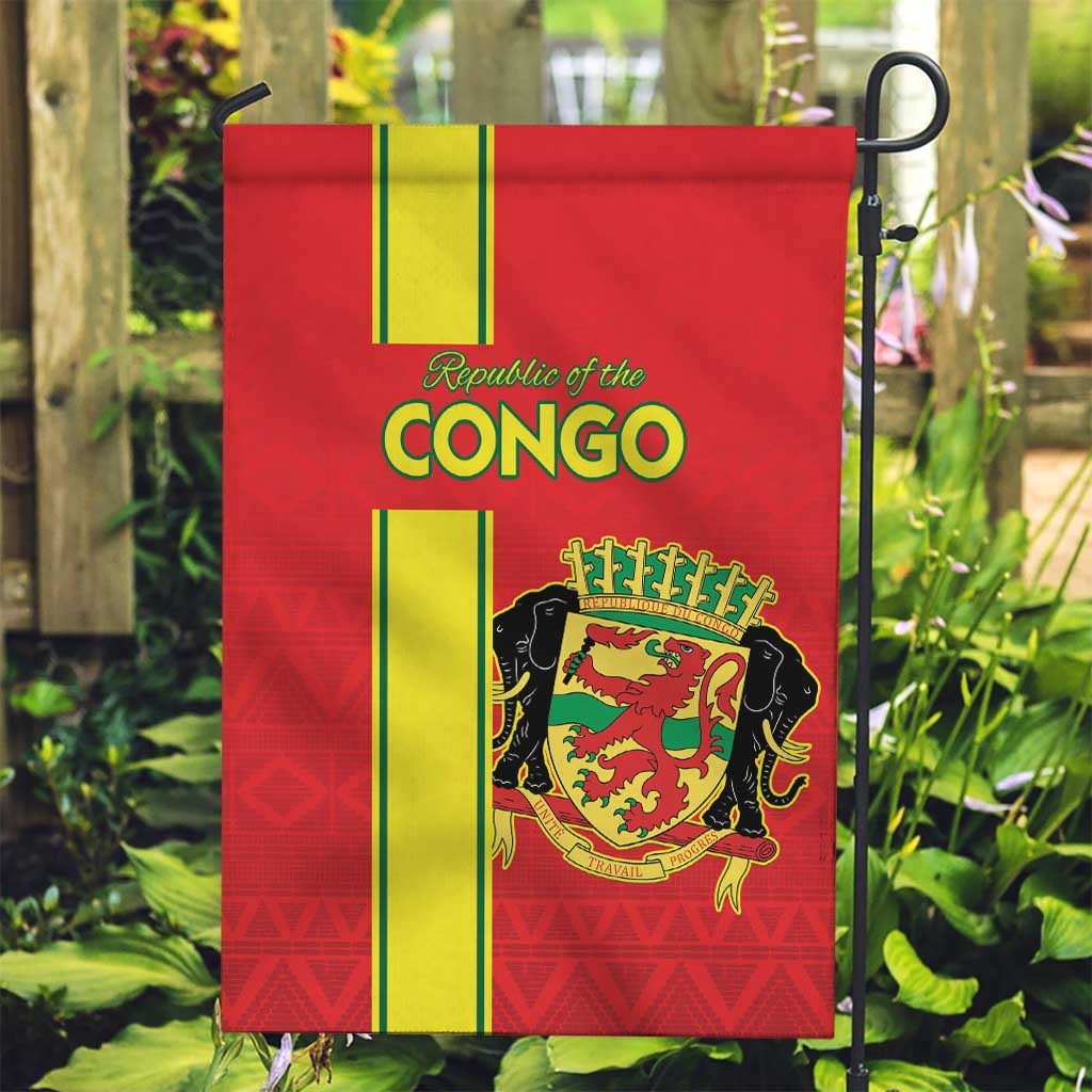 Congo Brazzaville Football Garden Flag Go Ba Diabulu ya Mbwaki Red Color - Wonder Print Shop