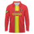 Custom Congo Brazzaville Football Long Sleeve Polo Shirt Go Ba Diabulu ya Mbwaki Red Color - Wonder Print Shop