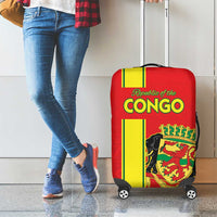 Congo Brazzaville Football Luggage Cover Go Ba Diabulu ya Mbwaki Red Color - Wonder Print Shop