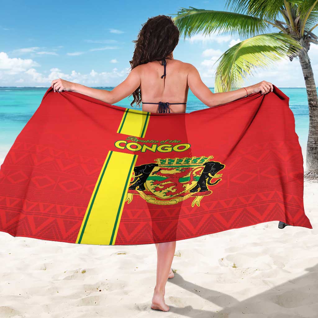 Congo Brazzaville Football Sarong Go Ba Diabulu ya Mbwaki Red Color - Wonder Print Shop