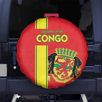 Congo Brazzaville Football Spare Tire Cover Go Ba Diabulu ya Mbwaki Red Color - Wonder Print Shop
