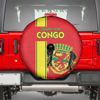 Congo Brazzaville Football Spare Tire Cover Go Ba Diabulu ya Mbwaki Red Color - Wonder Print Shop