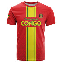 Custom Congo Brazzaville Football T Shirt Go Ba Diabulu ya Mbwaki Red Color - Wonder Print Shop
