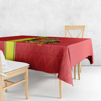 Congo Brazzaville Football Tablecloth Go Ba Diabulu ya Mbwaki Red Color - Wonder Print Shop