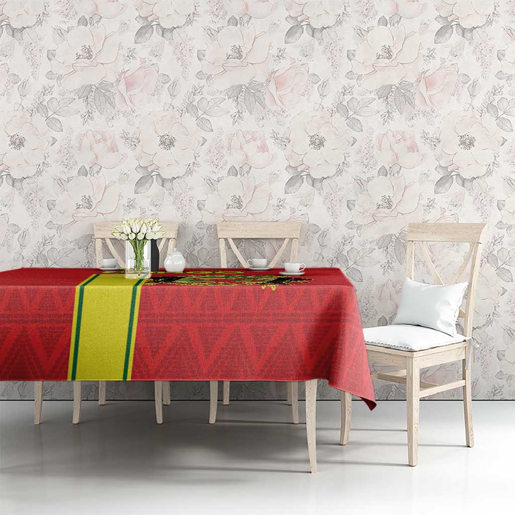 Congo Brazzaville Football Tablecloth Go Ba Diabulu ya Mbwaki Red Color - Wonder Print Shop