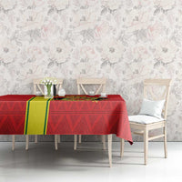 Congo Brazzaville Football Tablecloth Go Ba Diabulu ya Mbwaki Red Color - Wonder Print Shop