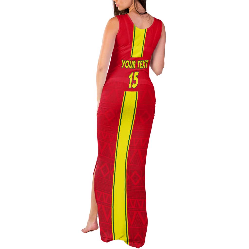 Custom Congo Brazzaville Football Tank Maxi Dress Go Ba Diabulu ya Mbwaki Red Color - Wonder Print Shop