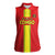 Custom Congo Brazzaville Football Women Sleeveless Polo Shirt Go Ba Diabulu ya Mbwaki Red Color - Wonder Print Shop
