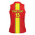 Custom Congo Brazzaville Football Women Sleeveless Polo Shirt Go Ba Diabulu ya Mbwaki Red Color - Wonder Print Shop