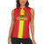 Custom Congo Brazzaville Football Women Sleeveless Polo Shirt Go Ba Diabulu ya Mbwaki Red Color - Wonder Print Shop