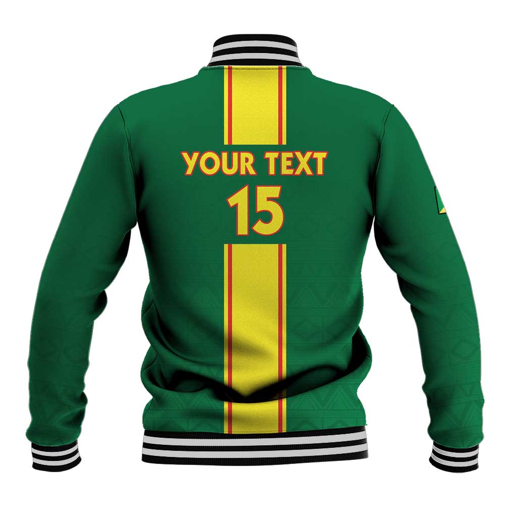 Custom Congo Brazzaville Football Baseball Jacket Go Ba Diabulu ya Mbwaki Green Color - Wonder Print Shop