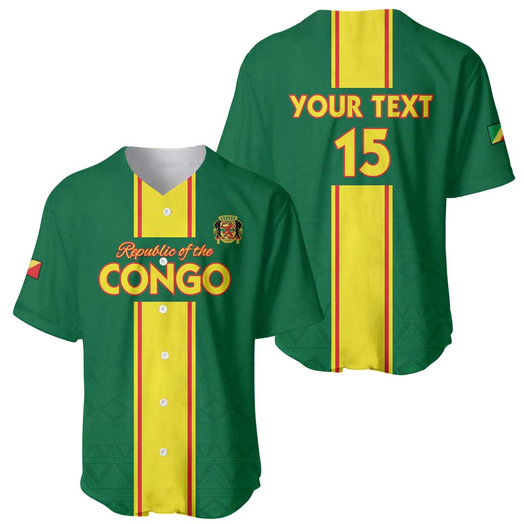 Custom Congo Brazzaville Football Baseball Jersey Go Ba Diabulu ya Mbwaki Green Color - Wonder Print Shop