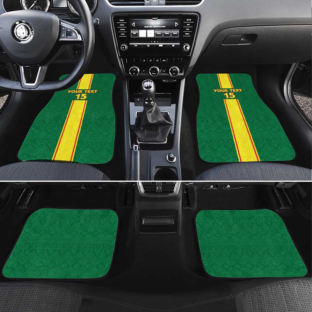 Congo Brazzaville Football Car Mats Go Ba Diabulu ya Mbwaki Green Color - Wonder Print Shop