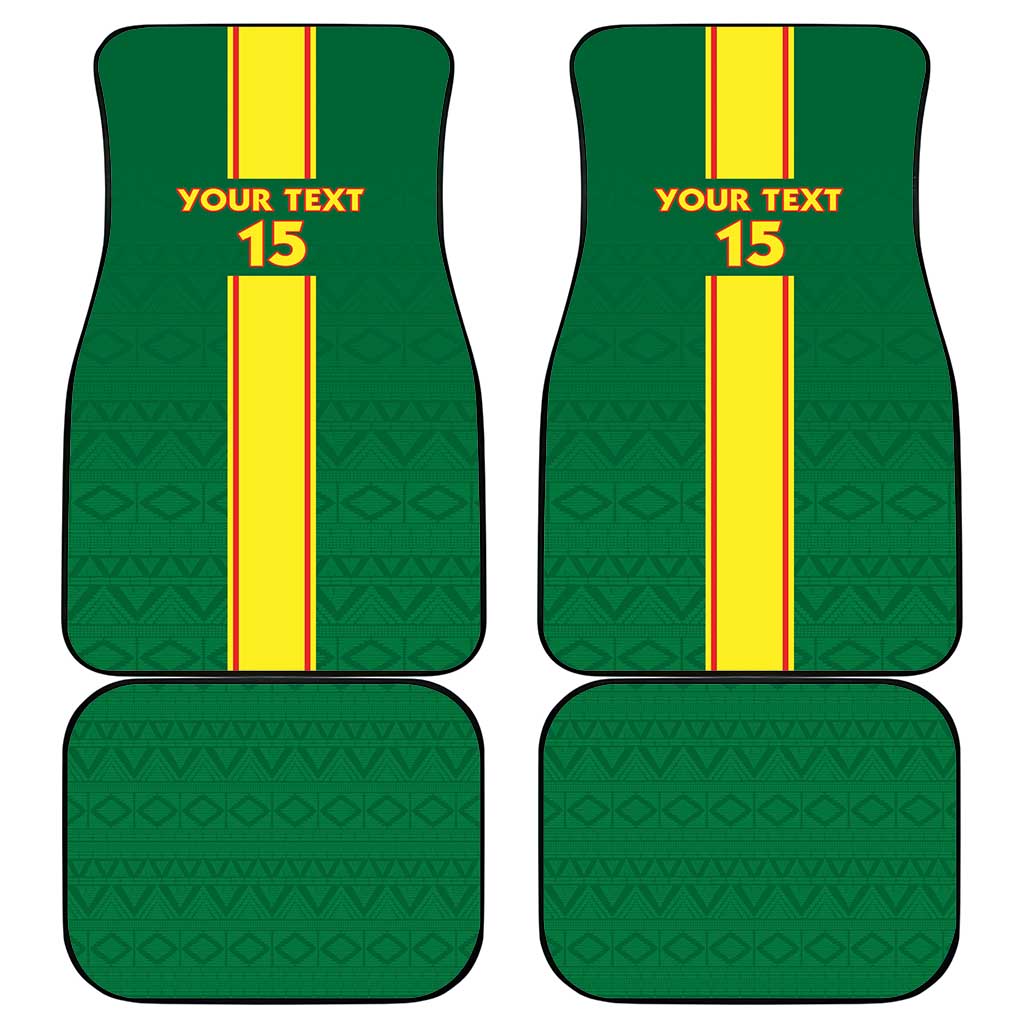 Congo Brazzaville Football Car Mats Go Ba Diabulu ya Mbwaki Green Color - Wonder Print Shop