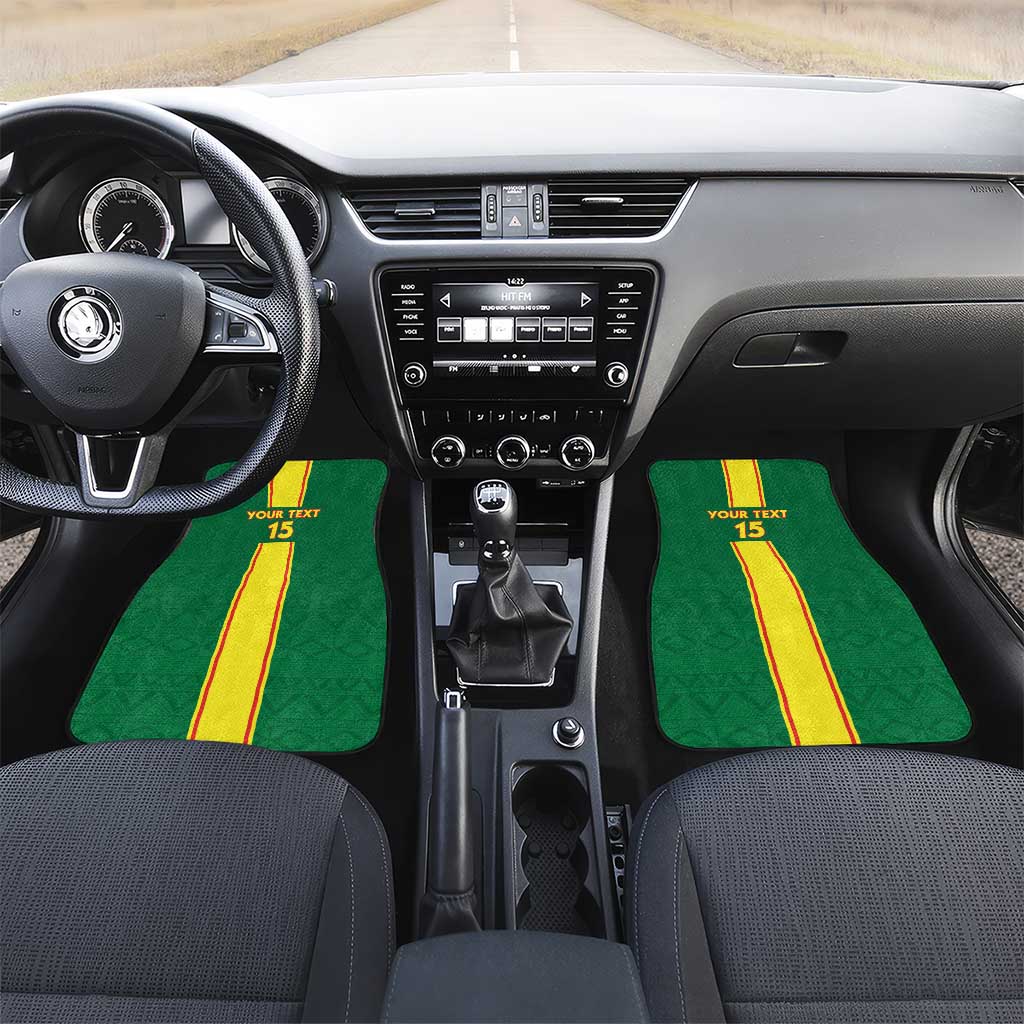 Congo Brazzaville Football Car Mats Go Ba Diabulu ya Mbwaki Green Color - Wonder Print Shop