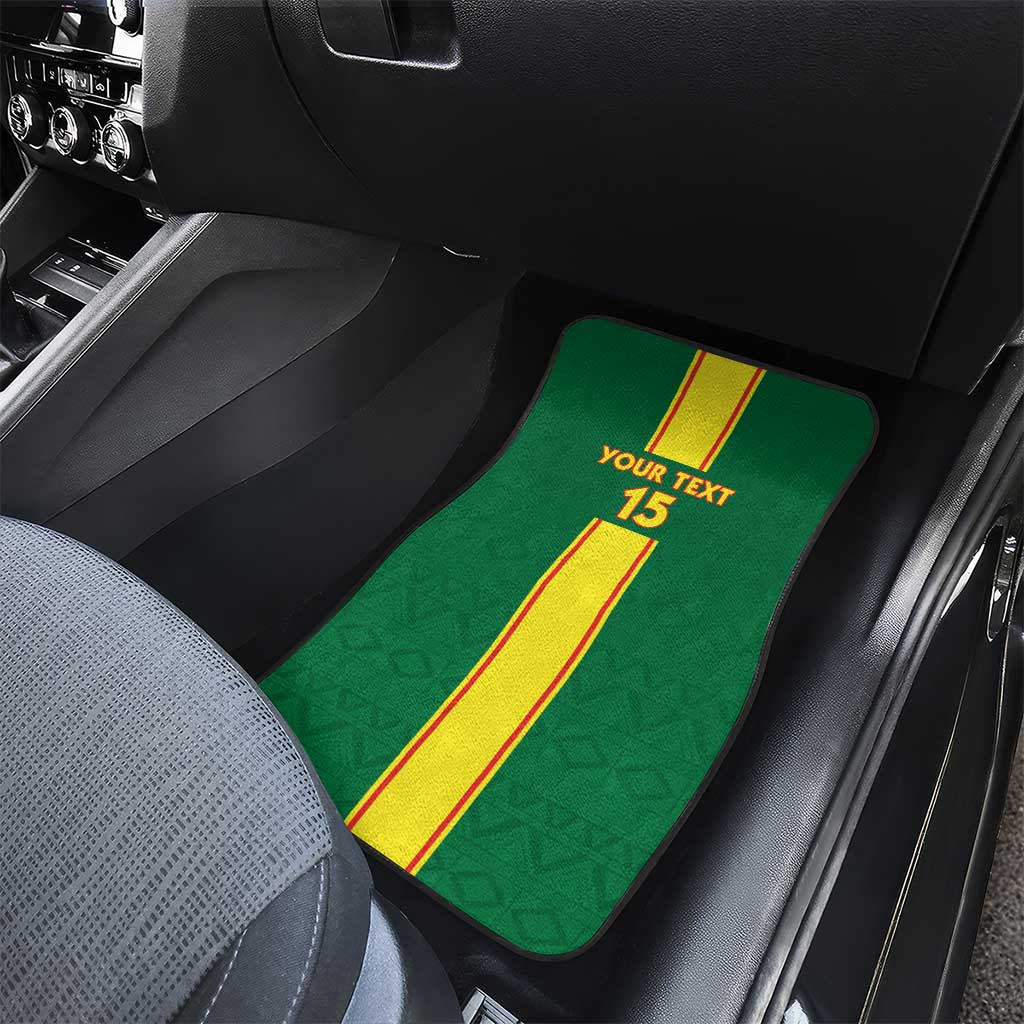 Congo Brazzaville Football Car Mats Go Ba Diabulu ya Mbwaki Green Color - Wonder Print Shop