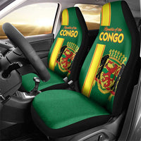 Congo Brazzaville Football Car Seat Cover Go Ba Diabulu ya Mbwaki Green Color - Wonder Print Shop