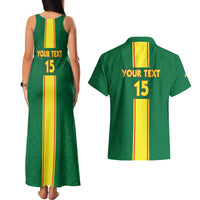 Custom Congo Brazzaville Football Couples Matching Tank Maxi Dress and Hawaiian Shirt Go Ba Diabulu ya Mbwaki Green Color - Wonder Print Shop