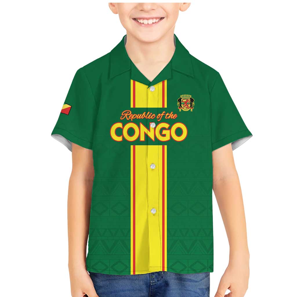 Custom Congo Brazzaville Football Family Matching Mermaid Dress and Hawaiian Shirt Go Ba Diabulu ya Mbwaki Green Color - Wonder Print Shop