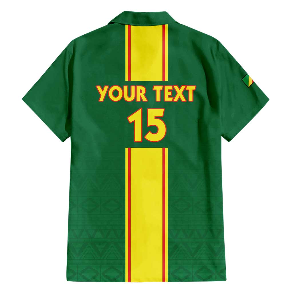 Custom Congo Brazzaville Football Family Matching Short Sleeve Bodycon Dress and Hawaiian Shirt Go Ba Diabulu ya Mbwaki Green Color - Wonder Print Shop