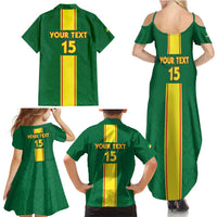 Custom Congo Brazzaville Football Family Matching Summer Maxi Dress and Hawaiian Shirt Go Ba Diabulu ya Mbwaki Green Color - Wonder Print Shop