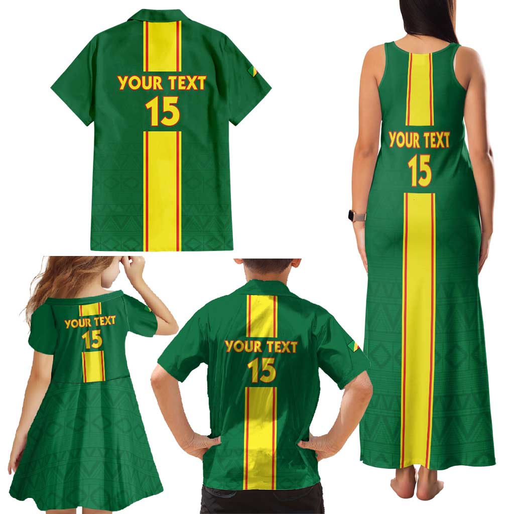 Custom Congo Brazzaville Football Family Matching Tank Maxi Dress and Hawaiian Shirt Go Ba Diabulu ya Mbwaki Green Color - Wonder Print Shop