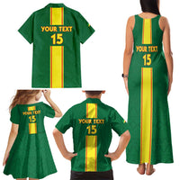 Custom Congo Brazzaville Football Family Matching Tank Maxi Dress and Hawaiian Shirt Go Ba Diabulu ya Mbwaki Green Color - Wonder Print Shop