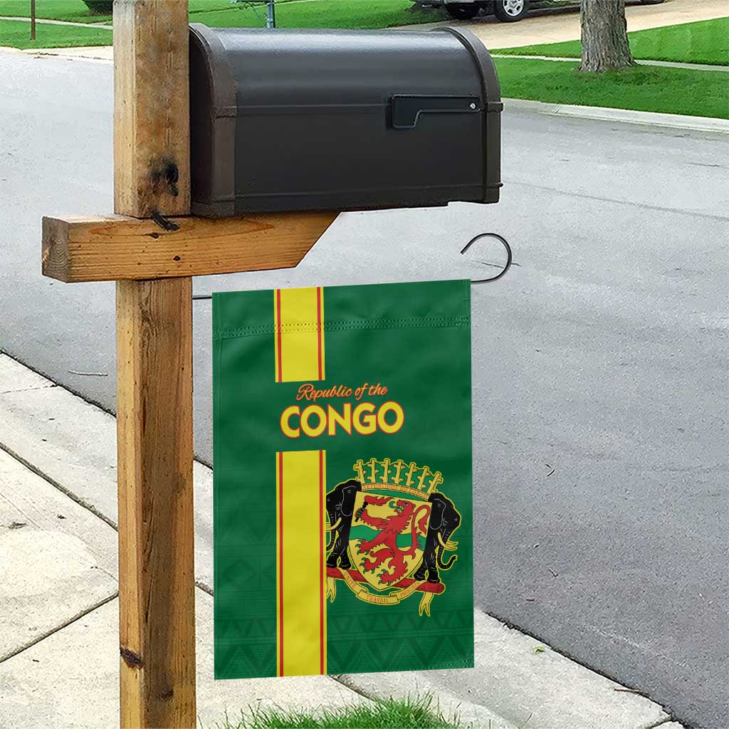 Congo Brazzaville Football Garden Flag Go Ba Diabulu ya Mbwaki Green Color - Wonder Print Shop