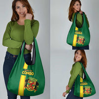 Congo Brazzaville Football Grocery Bag Go Ba Diabulu ya Mbwaki Green Color - Wonder Print Shop