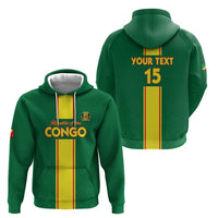 Custom Congo Brazzaville Football Hoodie Go Ba Diabulu ya Mbwaki Green Color - Wonder Print Shop
