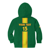 Custom Congo Brazzaville Football Kid Hoodie Go Ba Diabulu ya Mbwaki Green Color - Wonder Print Shop