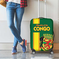 Congo Brazzaville Football Luggage Cover Go Ba Diabulu ya Mbwaki Green Color - Wonder Print Shop