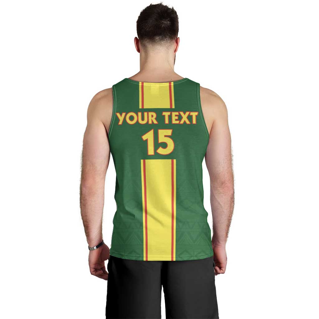 Custom Congo Brazzaville Football Men Tank Top Go Ba Diabulu ya Mbwaki Green Color - Wonder Print Shop