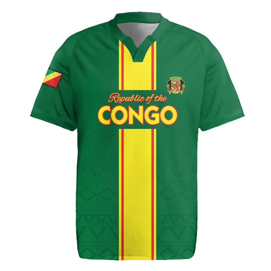Custom Congo Brazzaville Football Rugby Jersey Go Ba Diabulu ya Mbwaki Green Color - Wonder Print Shop