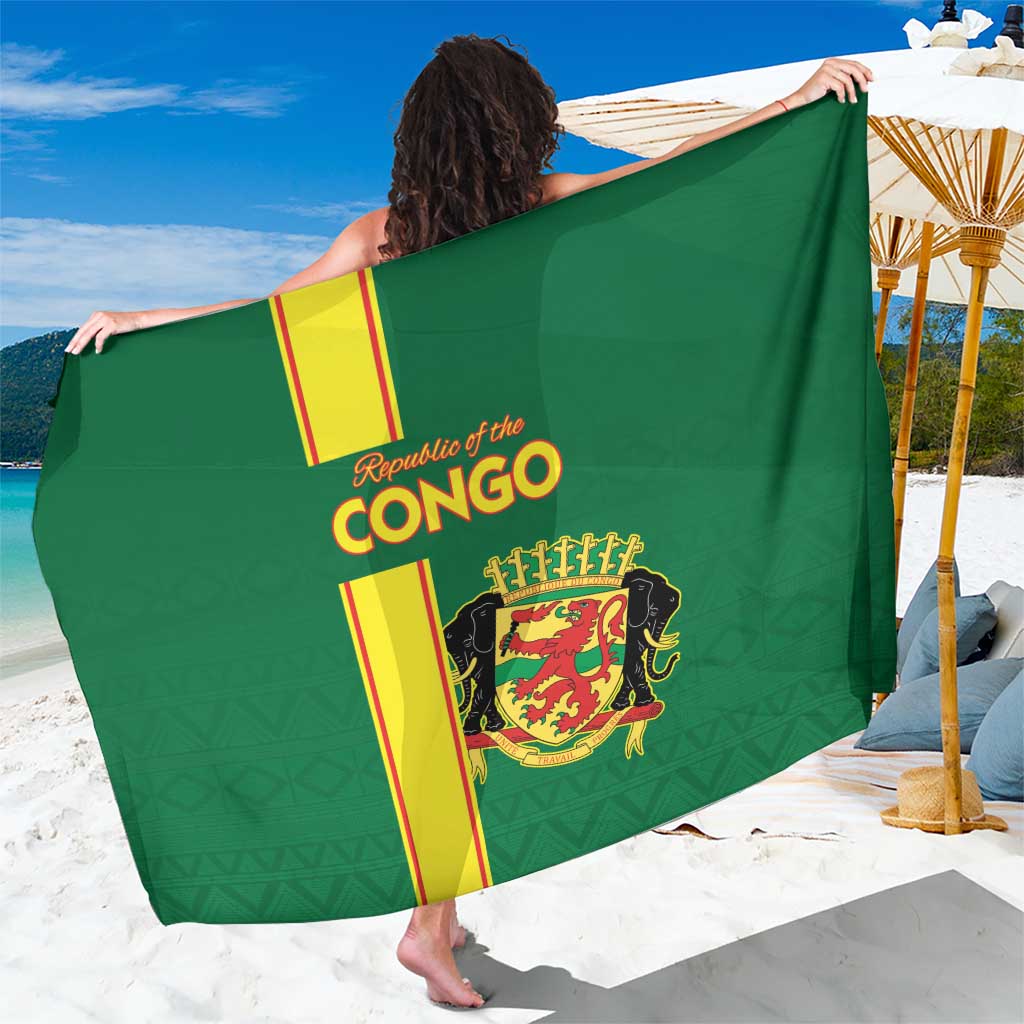 Congo Brazzaville Football Sarong Go Ba Diabulu ya Mbwaki Green Color - Wonder Print Shop