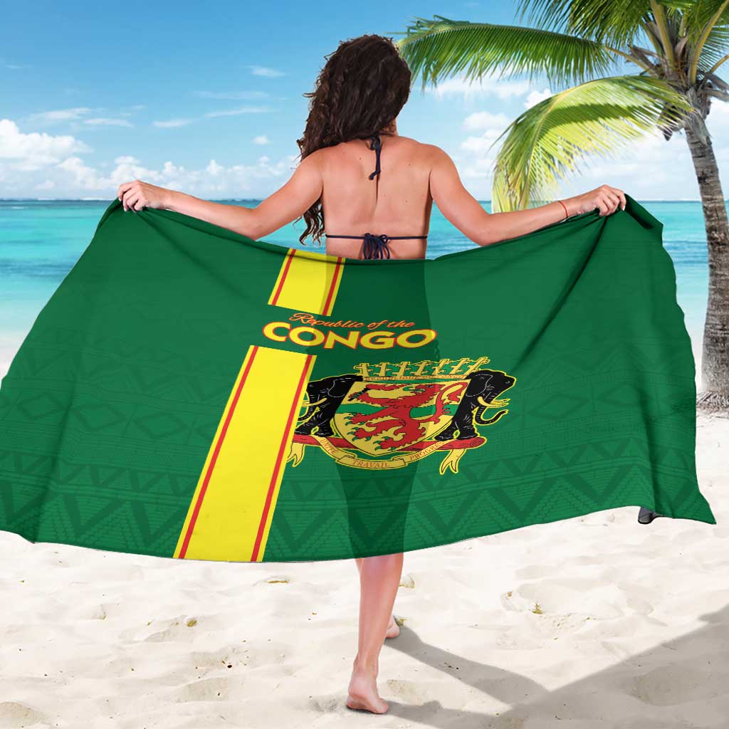 Congo Brazzaville Football Sarong Go Ba Diabulu ya Mbwaki Green Color - Wonder Print Shop