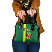 Congo Brazzaville Football Shoulder Handbag Go Ba Diabulu ya Mbwaki Green Color - Wonder Print Shop