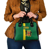 Congo Brazzaville Football Shoulder Handbag Go Ba Diabulu ya Mbwaki Green Color - Wonder Print Shop