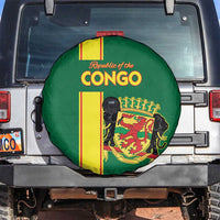 Congo Brazzaville Football Spare Tire Cover Go Ba Diabulu ya Mbwaki Green Color - Wonder Print Shop