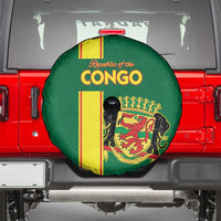 Congo Brazzaville Football Spare Tire Cover Go Ba Diabulu ya Mbwaki Green Color - Wonder Print Shop