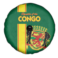 Congo Brazzaville Football Spare Tire Cover Go Ba Diabulu ya Mbwaki Green Color - Wonder Print Shop