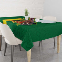 Congo Brazzaville Football Tablecloth Go Ba Diabulu ya Mbwaki Green Color - Wonder Print Shop