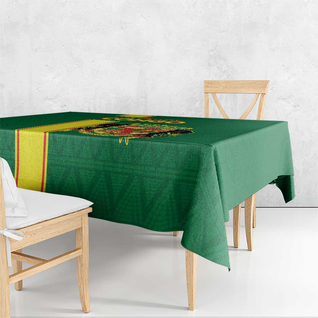 Congo Brazzaville Football Tablecloth Go Ba Diabulu ya Mbwaki Green Color - Wonder Print Shop