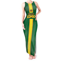 Custom Congo Brazzaville Football Tank Maxi Dress Go Ba Diabulu ya Mbwaki Green Color - Wonder Print Shop