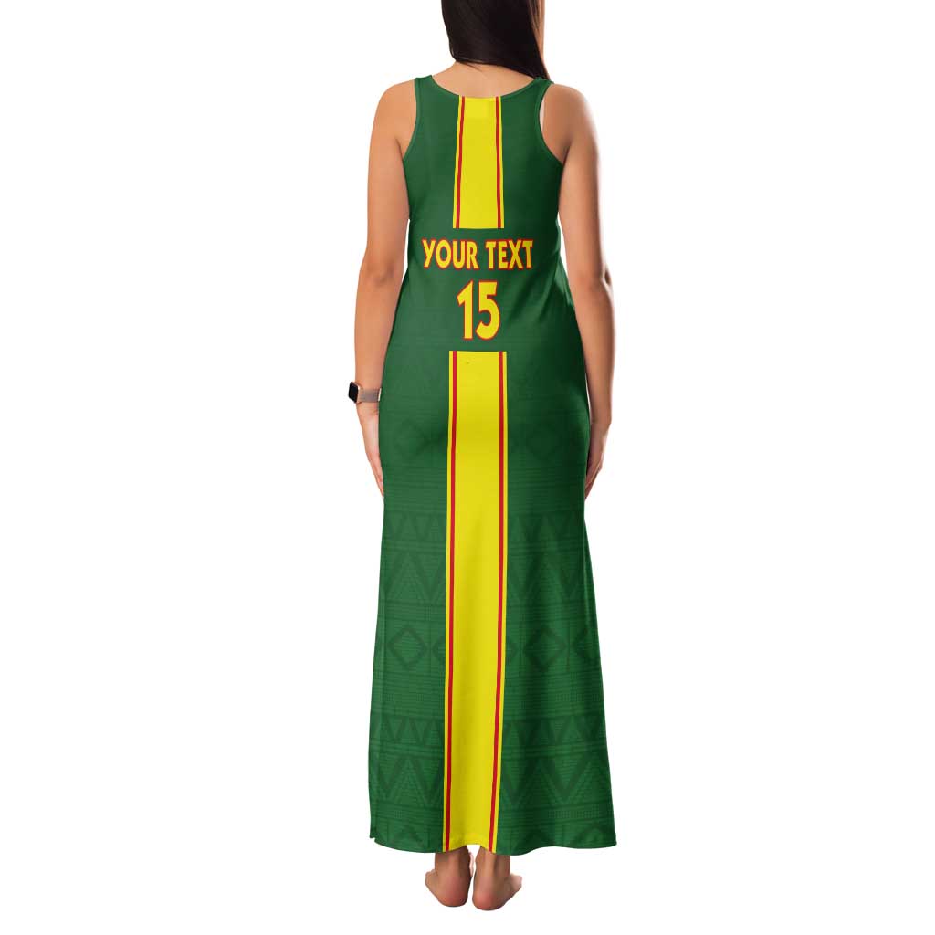 Custom Congo Brazzaville Football Tank Maxi Dress Go Ba Diabulu ya Mbwaki Green Color - Wonder Print Shop