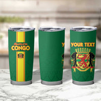 Custom Congo Brazzaville Football Tumbler Cup Go Ba Diabulu ya Mbwaki Green Color - Wonder Print Shop