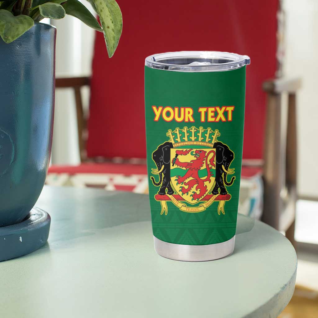 Custom Congo Brazzaville Football Tumbler Cup Go Ba Diabulu ya Mbwaki Green Color - Wonder Print Shop