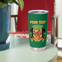 Custom Congo Brazzaville Football Tumbler Cup Go Ba Diabulu ya Mbwaki Green Color - Wonder Print Shop